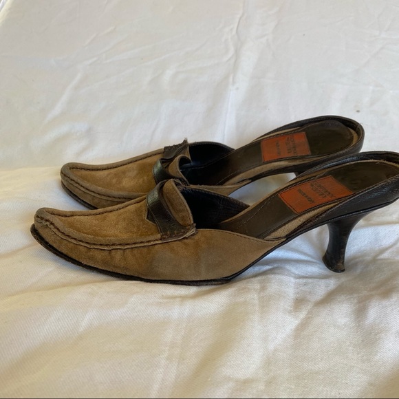 Goffredo Fantini Tan Suede High-heel Mules, sz. 39 - Picture 8 of 8